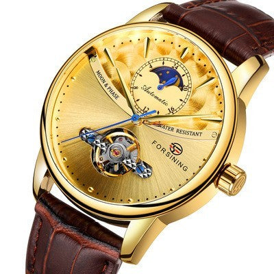 Luxurious automatic watch with world time and tourbillon function 