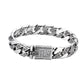 925 Sterling Silber Armband mit Tangcao-Muster – Kubanischer Stil für Männer, Dicke Variante