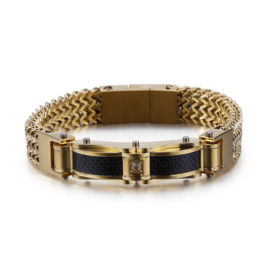 Goldenes Edelstahl-Armband für Herren – Modern und Stilvoll