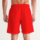 Feuerrote 7"= 18 cm, Klassische Herren-Badeshorts