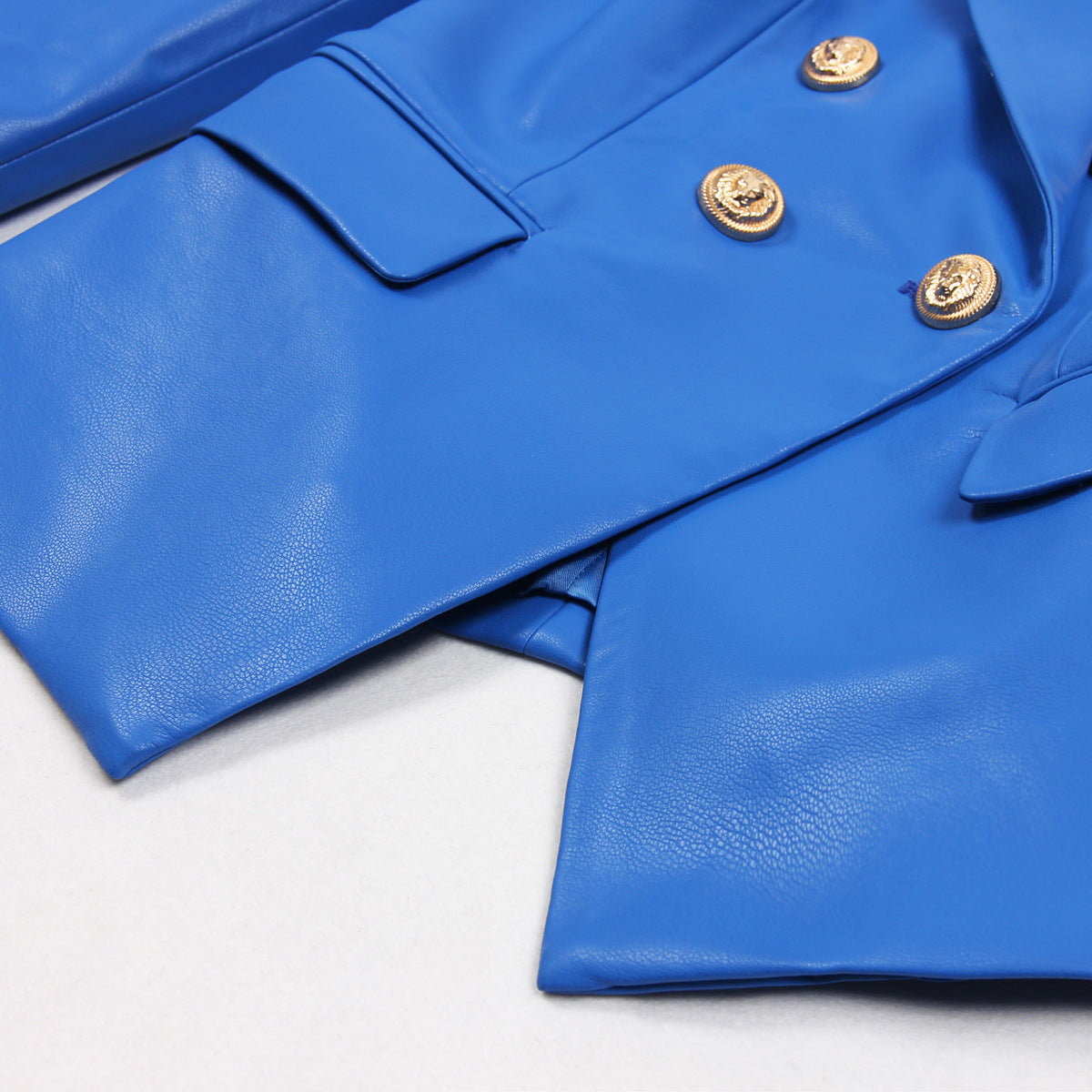 women's suit-style leather jacket
