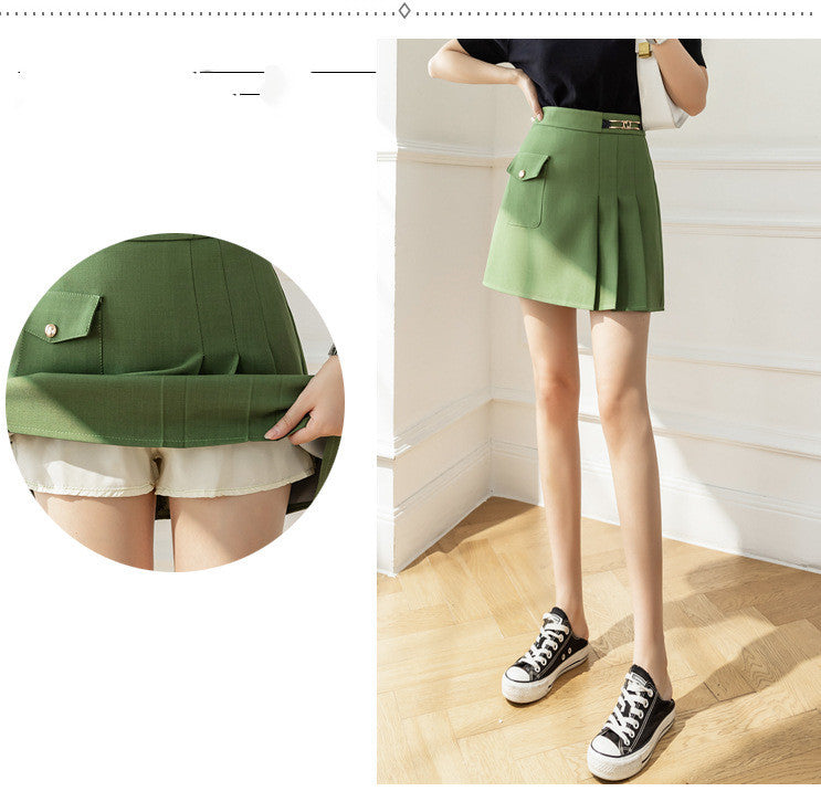 Anti-Glare A-Linien-Kurzer Rock – Urbaner Casual-Look