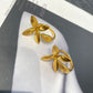 999 pure gold butterfly flower ring – elegance made of pure gold