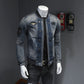 Stehkragen Herren-Fluganzug Denimjacke Herrenjacke