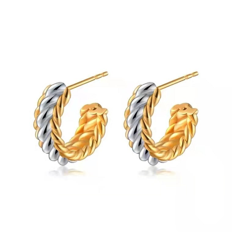 Pendientes Trenzados Oro 18K