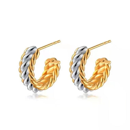 Pendientes Trenzados Oro 18K