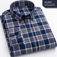 Baumwoll-Langarmhemd mit Karomuster, Business, Slim Fit