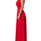 Solid Color V-Ausschnitt High-Waist Jumpsuit mit weiten Hosenbeinen