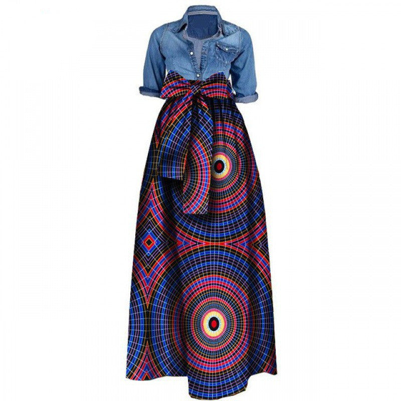 Afrikanischer Damenrock – 100 % Baumwolle mit Batikdruck