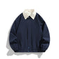 Pure color all-matching polo collar jacket