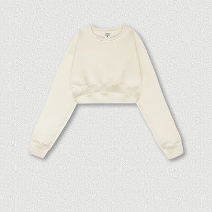 Sudadera corta retro recortada Navel Hot Girl para mujer: moderna y cómoda