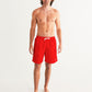 Feuerrote 7"= 18 cm, Klassische Herren-Badeshorts