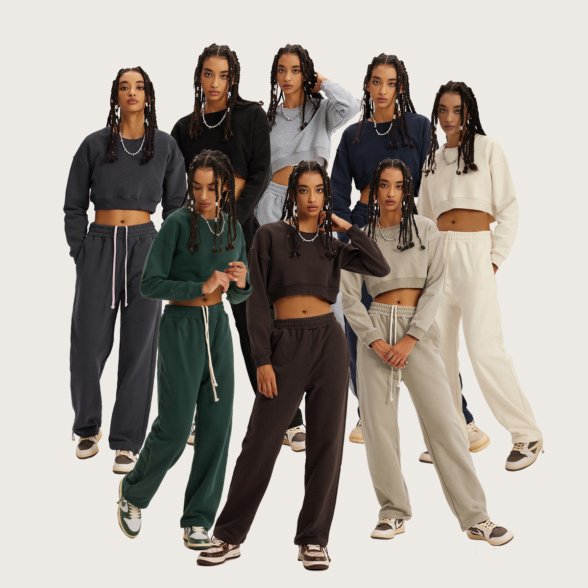 Sudadera corta retro recortada Navel Hot Girl para mujer: moderna y cómoda