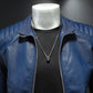 Men's Motorcycle Leather Jacket Thin Coat