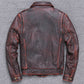 Thick leather jacket in casual style, in used look