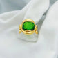 Gold Plated Ladies Ring – European-American Style with Geometric Design