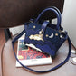 Modische Damen-Handtasche mit Stickerei – Verspielte Schmetterlingsflügel-Form