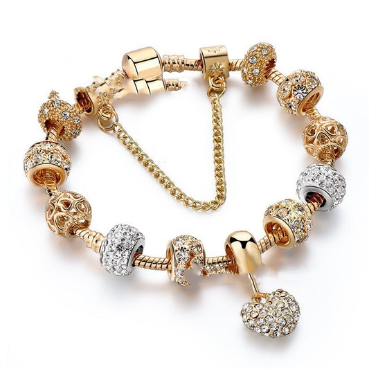 Pulsera creativa chapada en oro con diseño de cadena de serpiente: elegante y moderna. 