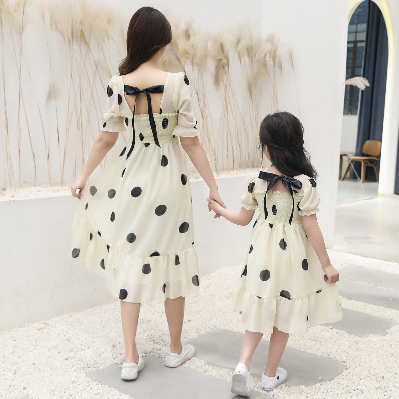 Mädchen Sommerkleid im koreanischen Stil für Kinder - Kurze Ärmel, Prinzessinnenlook