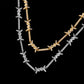 2,5 mm Drahtkette Hip-Hop-Halskette – Trendiges Design mit Sonnenverschluss