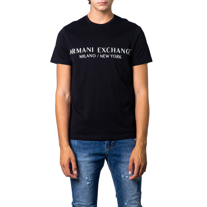 Armani Exchange T-Shirt Herren Rot Mit Rundhals 100 Baumwolle