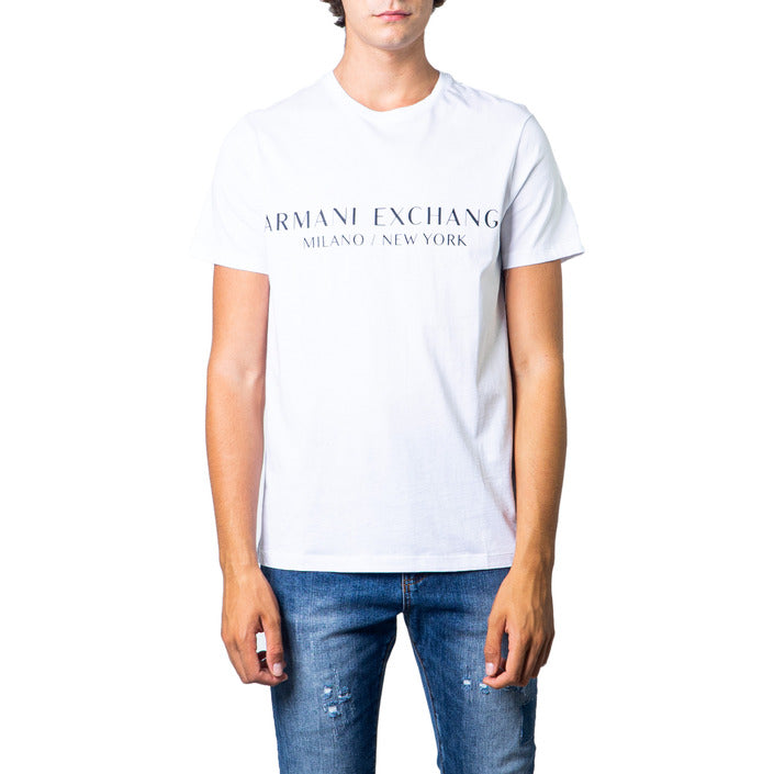 Armani Exchange T-Shirt Herren Rot Mit Rundhals 100 Baumwolle