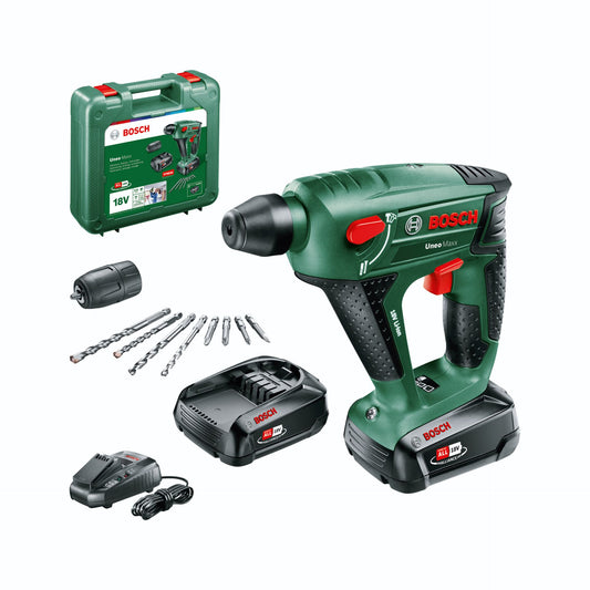 Bosch UNEO Maxx Akku-Bohrhammer 3-in-1 Mit 2 Akkus