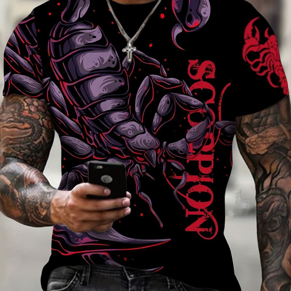 Lockeres neues Sommer-T-Shirt mit Rundhalsausschnitt und Print