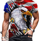 Herren-T-Shirt mit Adler-Print und modischem Aufdruck