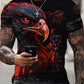 Lockeres neues Sommer-T-Shirt mit Rundhalsausschnitt und Print