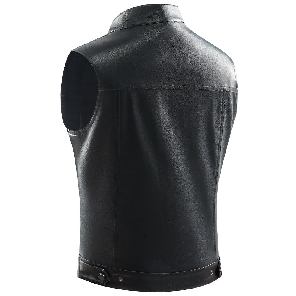 Herren-Freizeitweste mit Stehkragen und mehreren Taschen