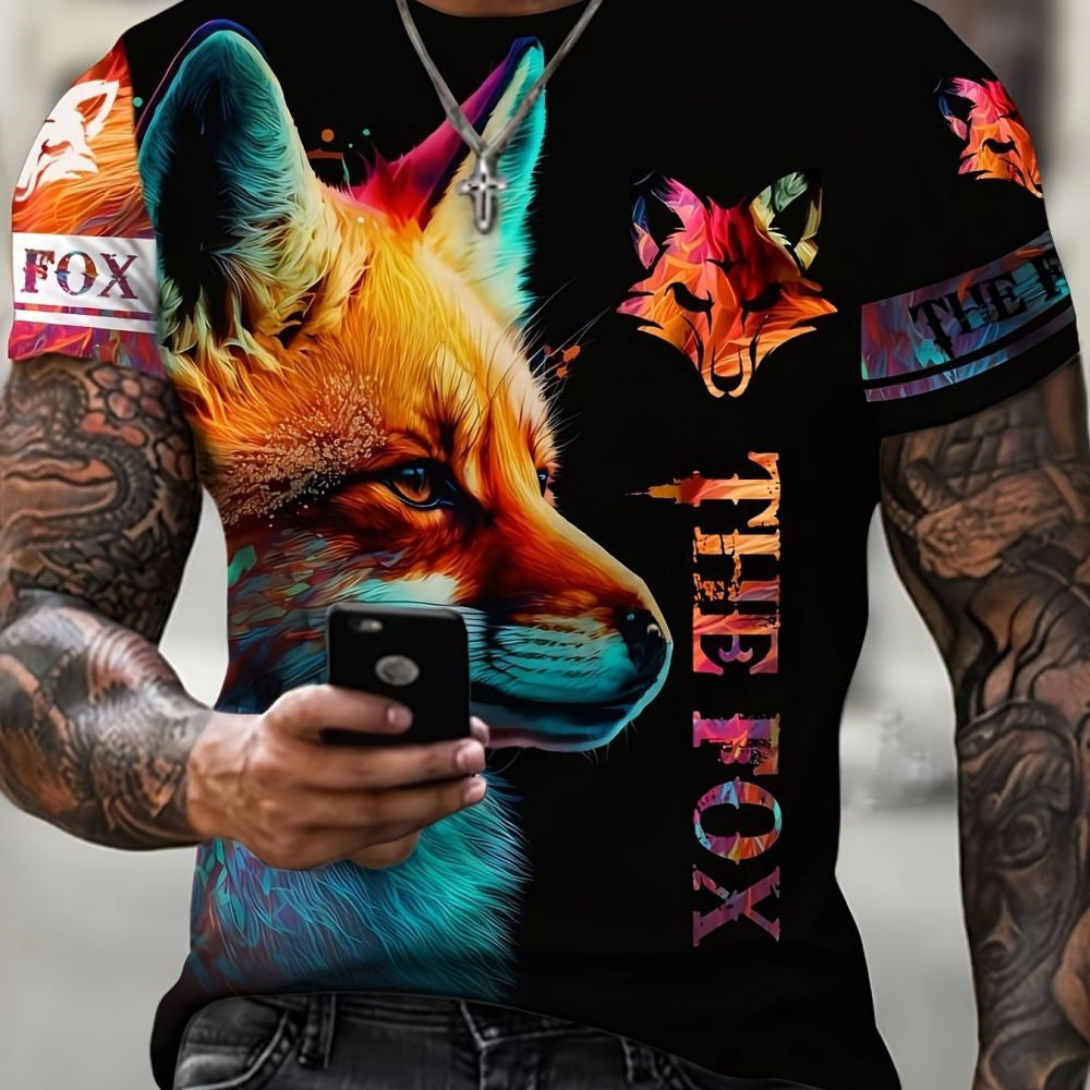 Lockeres neues Sommer-T-Shirt mit Rundhalsausschnitt und Print