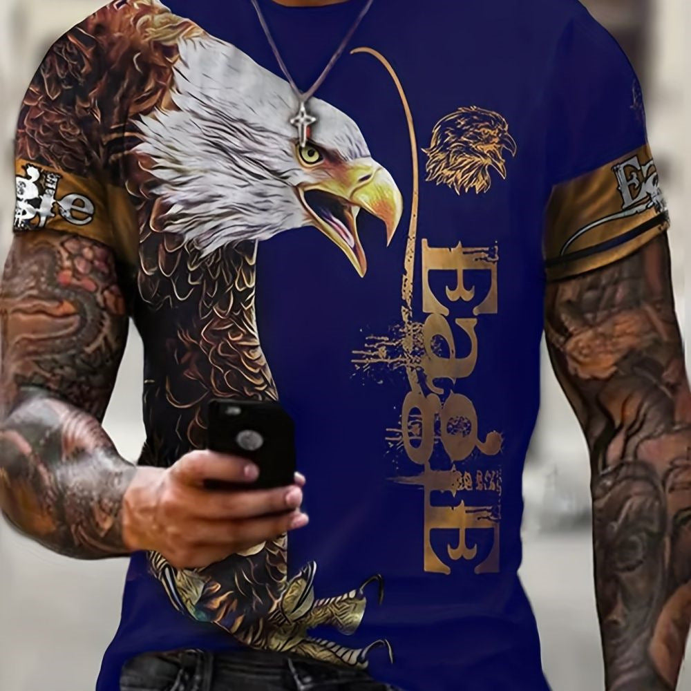 Lockeres neues Sommer-T-Shirt mit Rundhalsausschnitt und Print