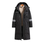 Lange, unterhalb des Knies reichende, kältebeständige, warme Winter-Daunenjacke für Herren