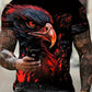 Herren-T-Shirt mit Adler-Print und modischem Aufdruck