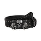 Herren-Gürtel mit Persönlichkeit, Totenkopf-Design, Jugendstil, Punk-Druckknopf, Freizeitgürtel
