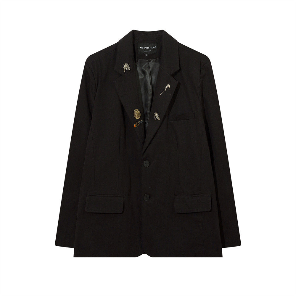 Chaqueta casual de hombre con cuello de solapa.