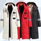 Lange, unterhalb des Knies reichende, kältebeständige, warme Winter-Daunenjacke für Herren