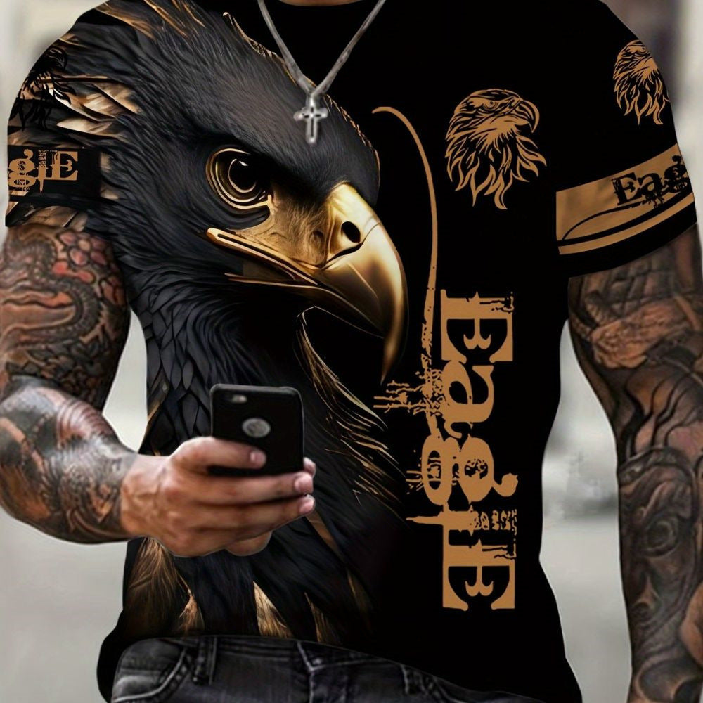 Lockeres neues Sommer-T-Shirt mit Rundhalsausschnitt und Print