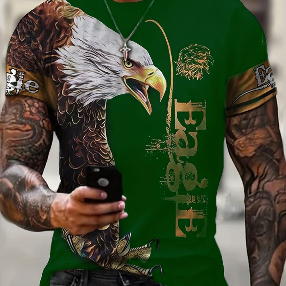 Lockeres neues Sommer-T-Shirt mit Rundhalsausschnitt und Print
