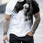 Herren-T-Shirt mit Adler-Print und modischem Aufdruck