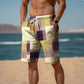Neue Sommer-Atmungsaktive Hawaiianisch Bedruckte Karierten Herren-Shorts