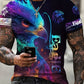 Lockeres neues Sommer-T-Shirt mit Rundhalsausschnitt und Print