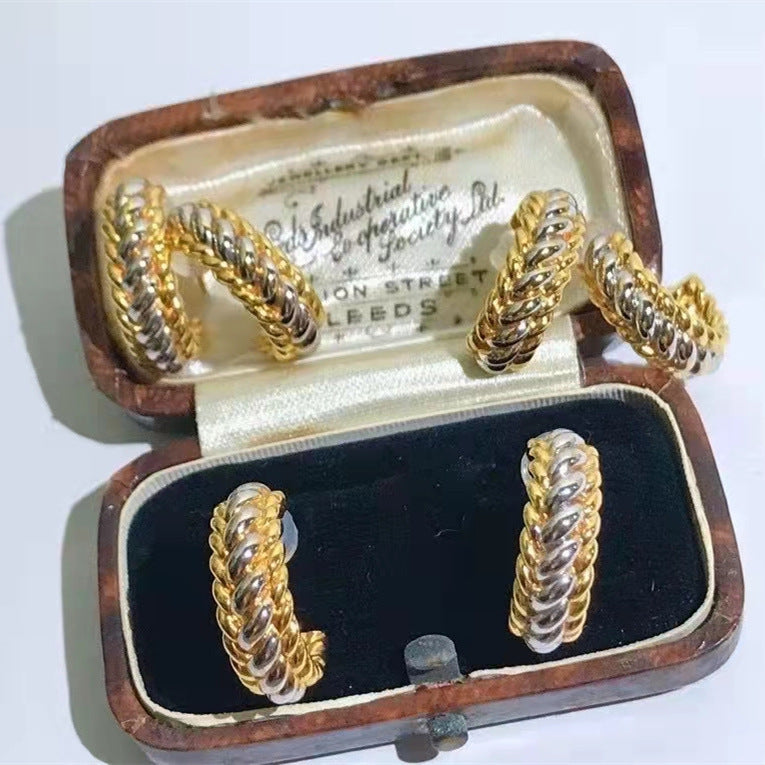 Pendientes Trenzados Oro 18K
