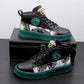 Men's Fashion Personality Versatile Print Board Shoes – Stilvolle High-Top-Sneaker für den Alltag