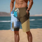 Neue Sommer-Atmungsaktive Hawaiianisch Bedruckte Karierten Herren-Shorts