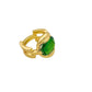 Gold Plated Ladies Ring – European-American Style with Geometric Design