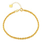 Gold Hanfseil-Armband Hohl