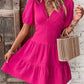 Sommerliches, elegantes Slim-Fit-Kleid in Unifarben für Damen