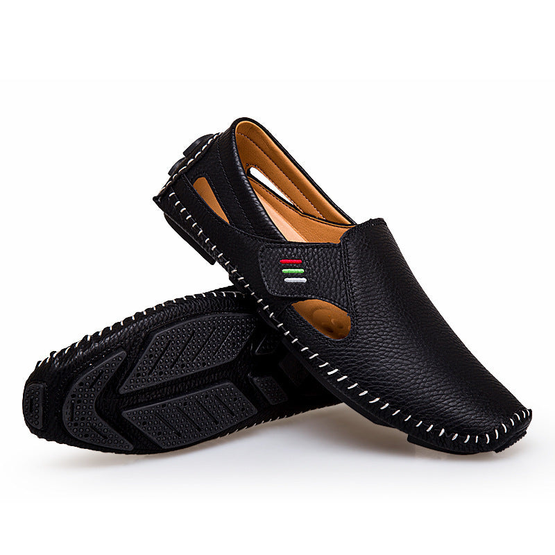 Zapatos de guisantes huecos y transpirables para hombre: elegantes y cómodos para el uso diario